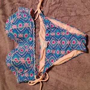 Xhilaration strapless top, scrunch bottom bikini